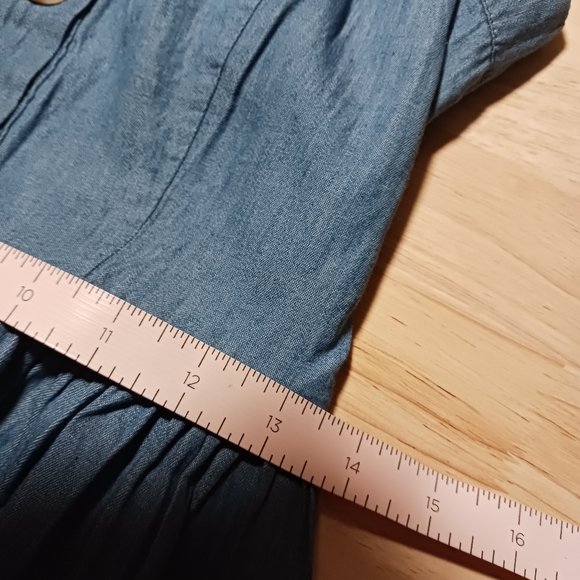 Rebellion Denim Jumper Pinafore Apron Midi Summer Dress - Picture 12 of 13